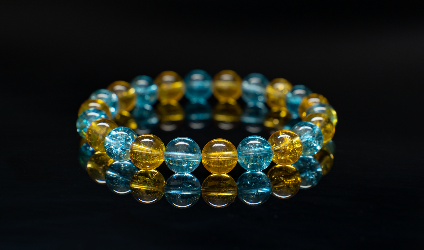THE ALTAIR | BLUE TOPAZ WITH CITRINE
