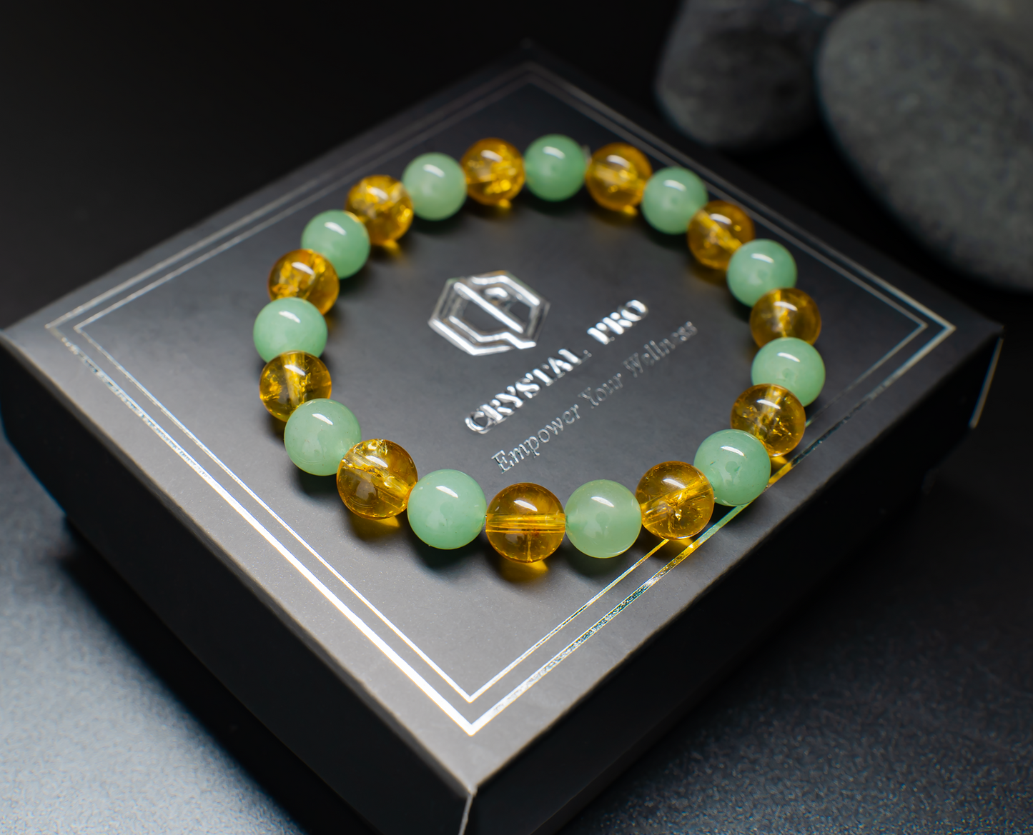 THE CARINA | GREEN AVENTURINE WITH CITRINE