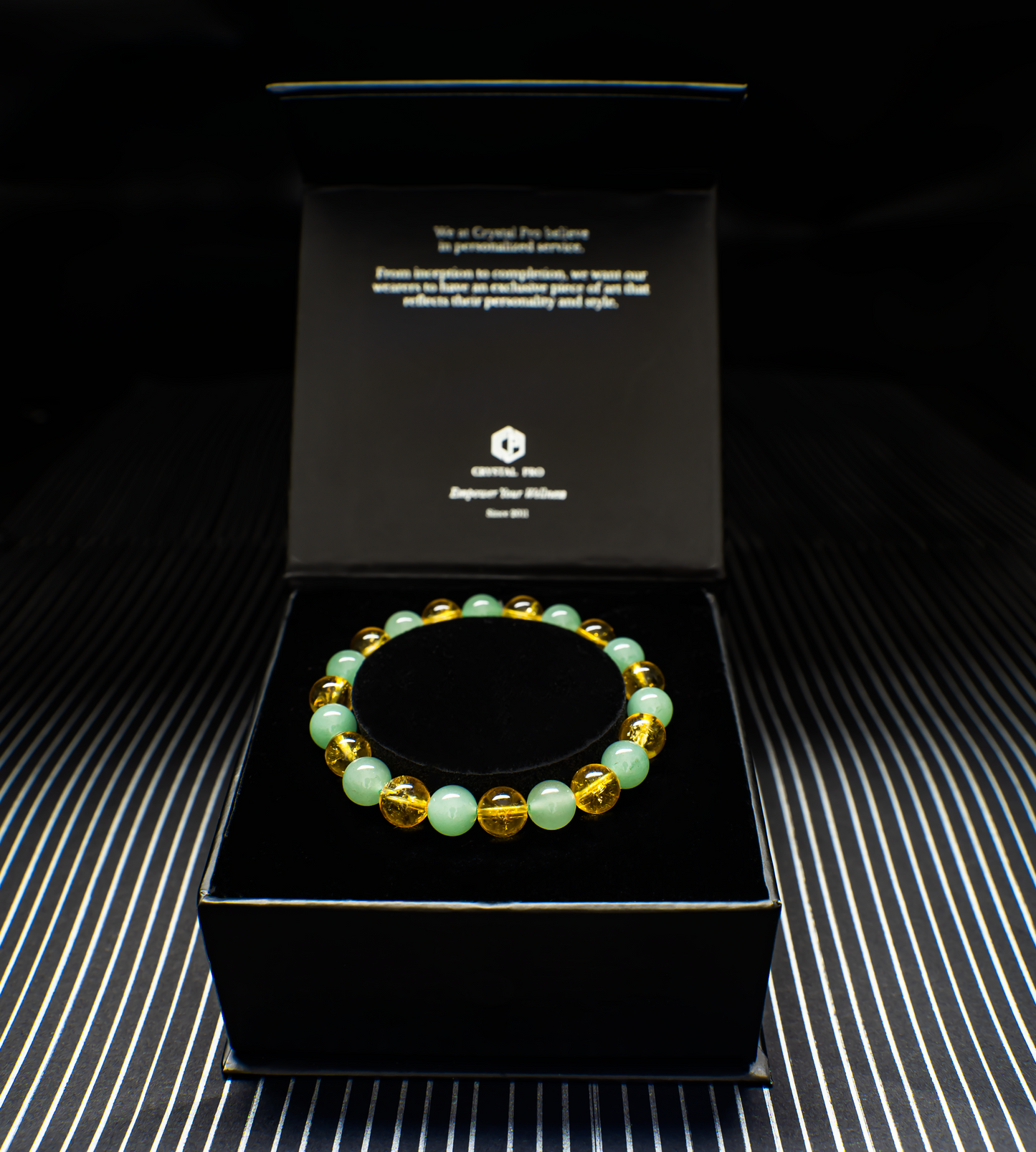 THE CARINA | GREEN AVENTURINE WITH CITRINE