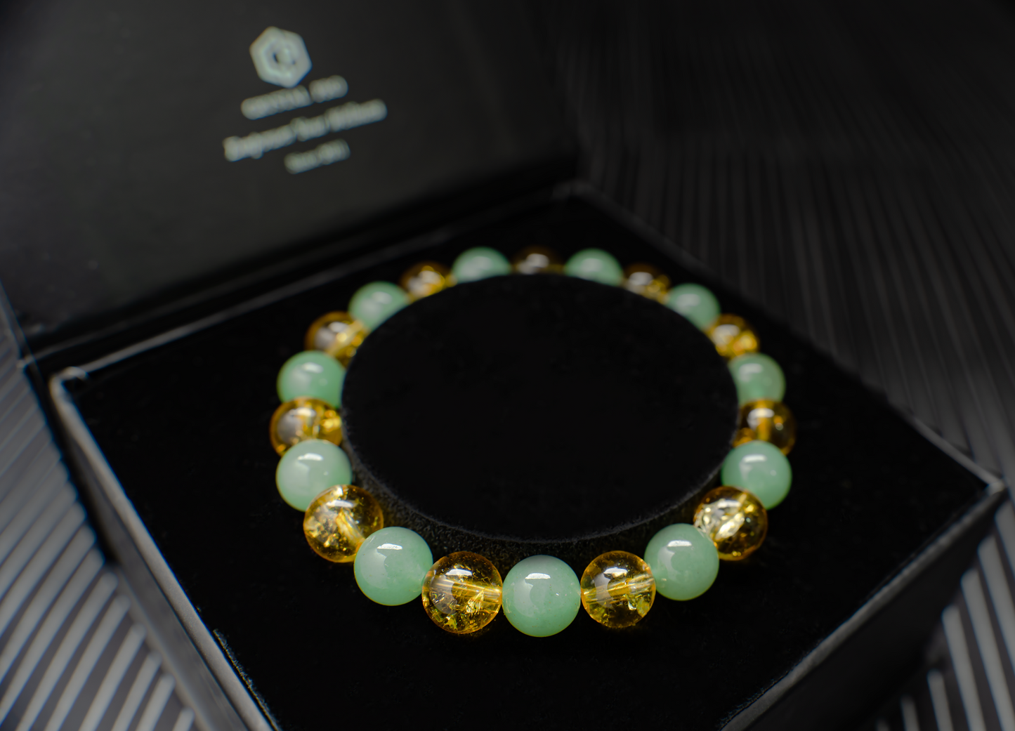 THE CARINA | GREEN AVENTURINE WITH CITRINE