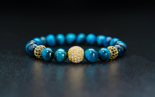 THE VERDIC I | ROYAL BLUE TIGER EYE WITH CHARMS