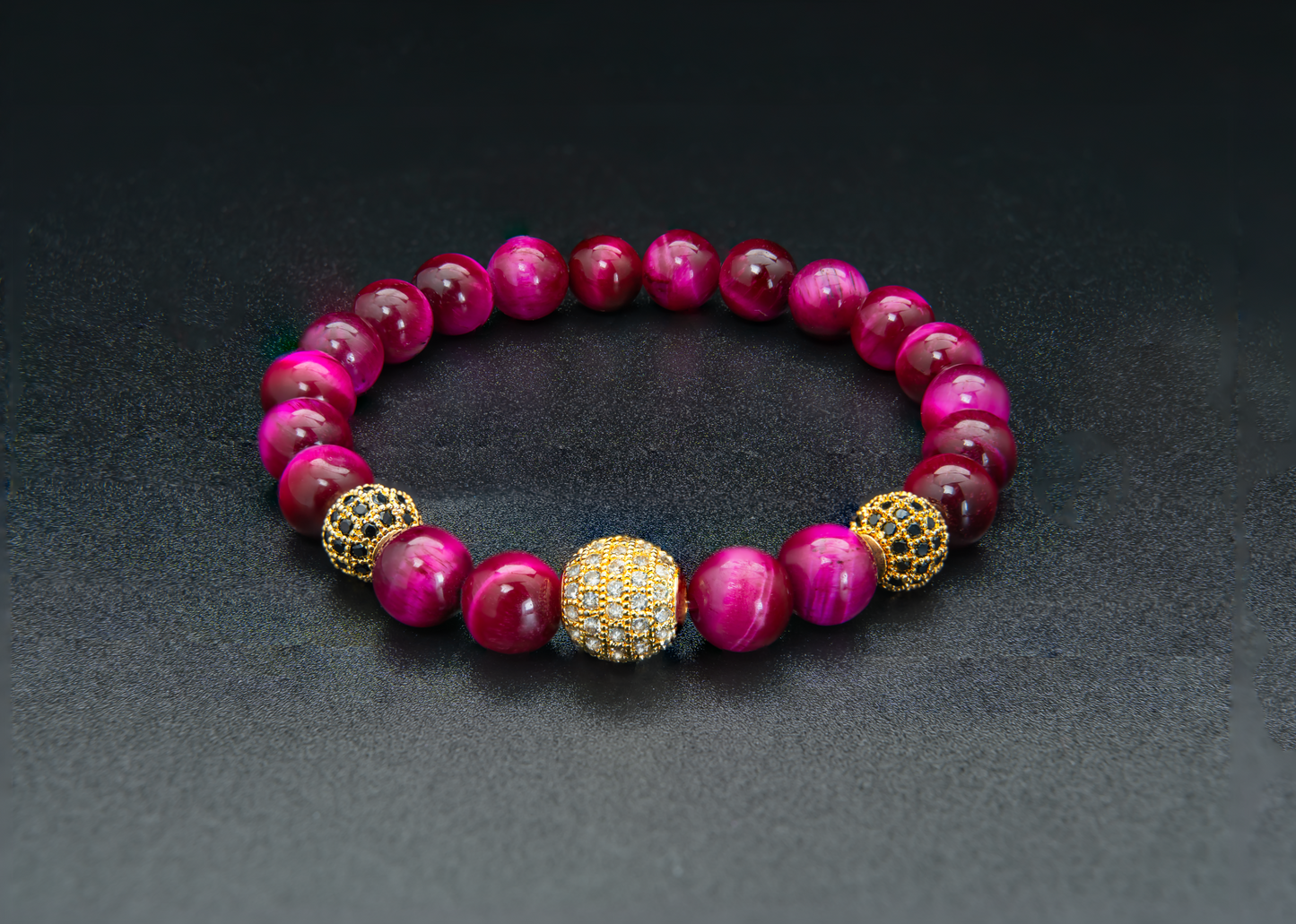THE VERDIC V | ROSE TIGER EYE WITH CHARMS