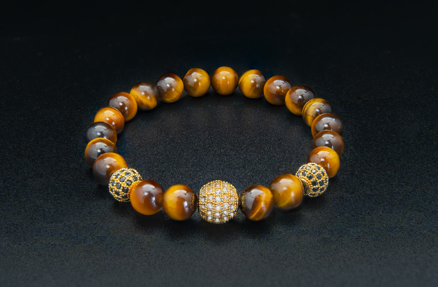 THE VERDIC IV | NATURAL TIGER EYE WITH CHARMS