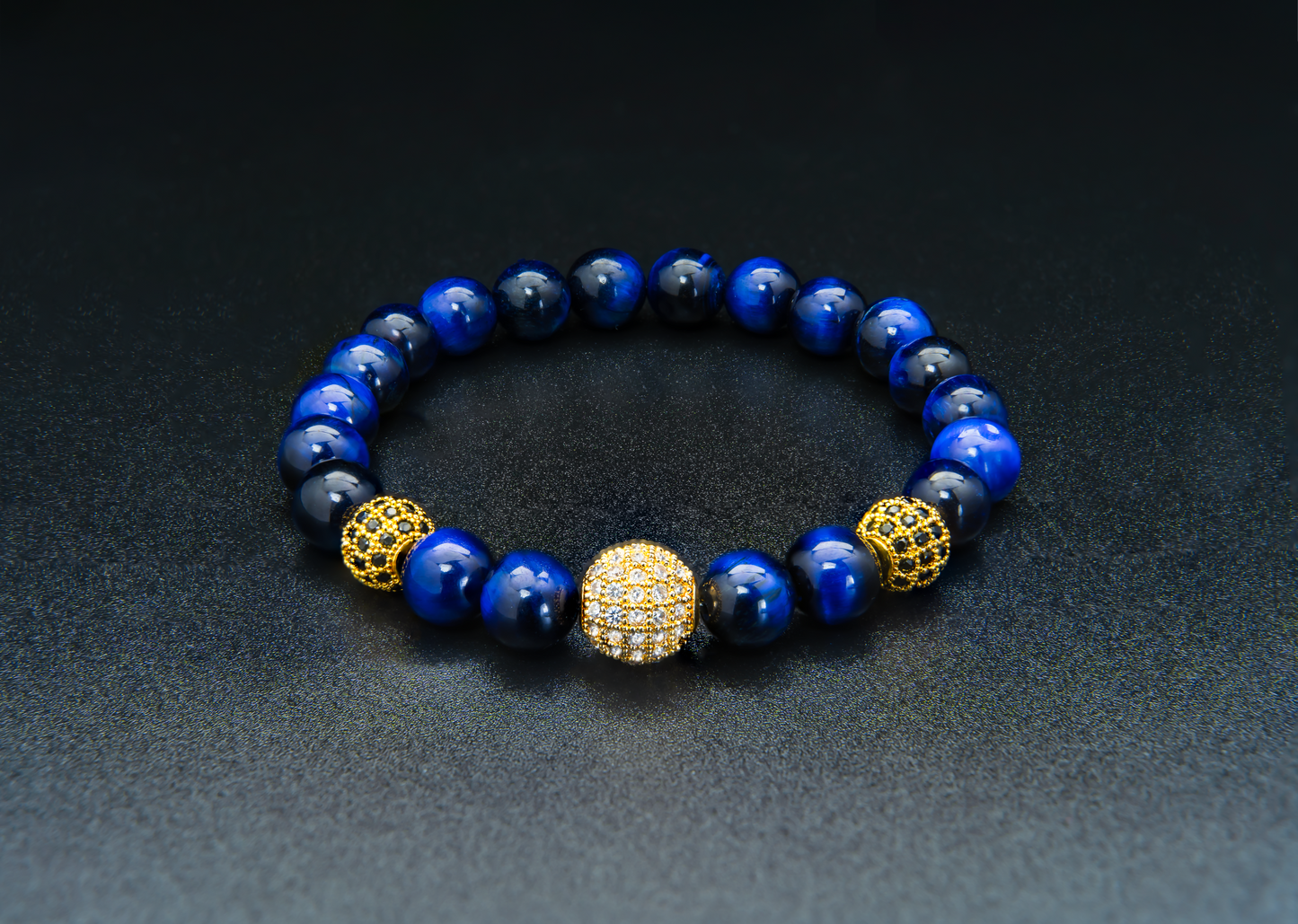 THE VERDIC II | BLUE TIGER EYE WITH CHARMS