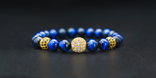 THE VERDIC II | BLUE TIGER EYE WITH CHARMS