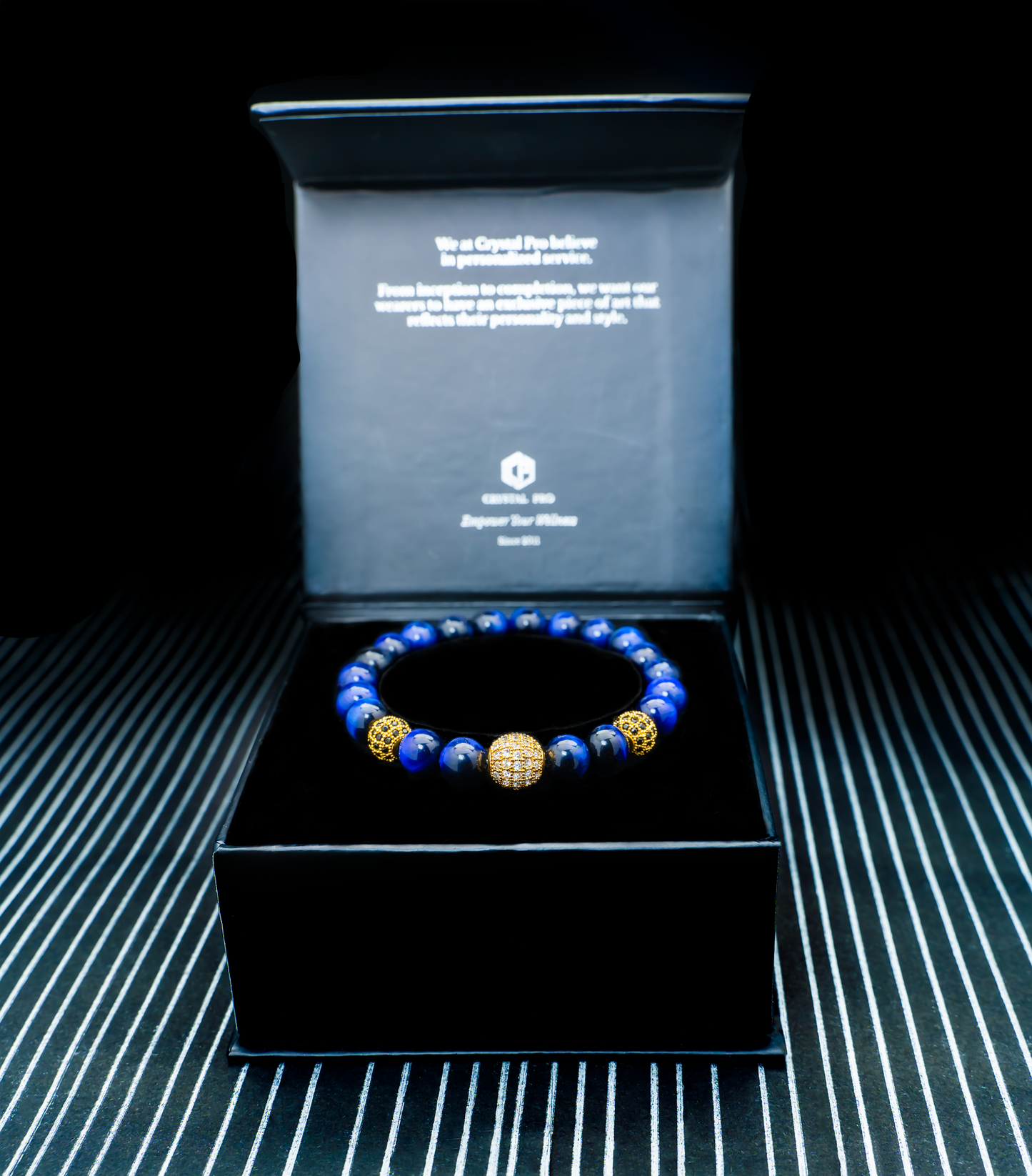 THE VERDIC II | BLUE TIGER EYE WITH CHARMS