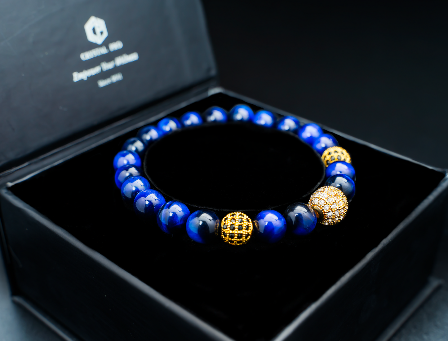 THE VERDIC II | BLUE TIGER EYE WITH CHARMS