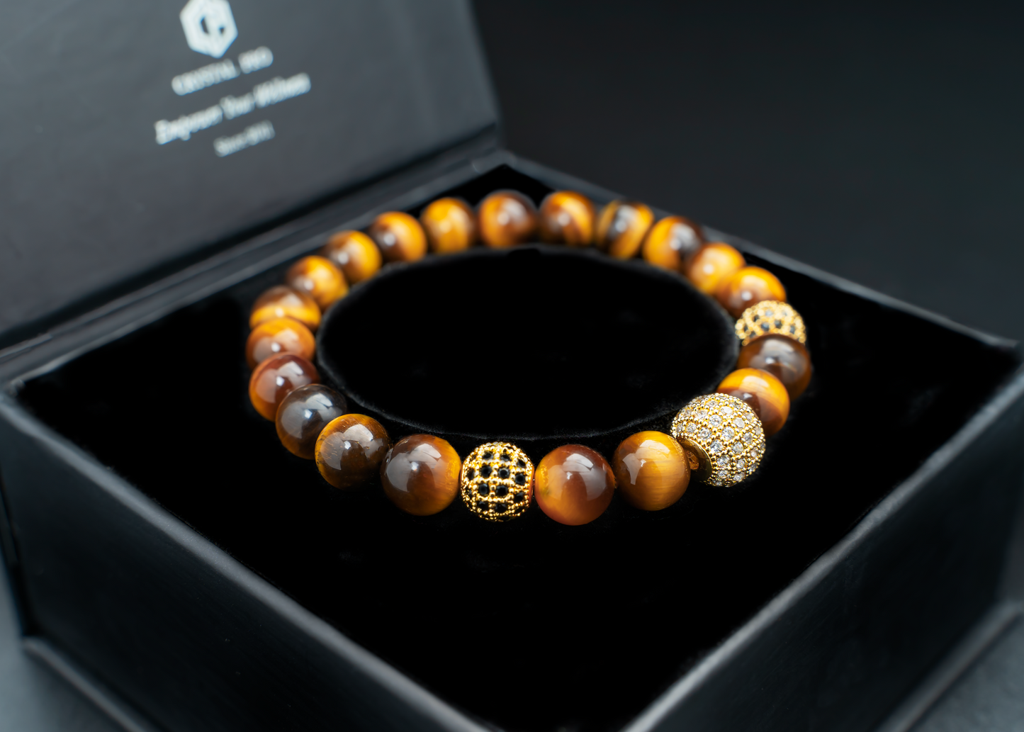THE VERDIC IV | NATURAL TIGER EYE WITH CHARMS