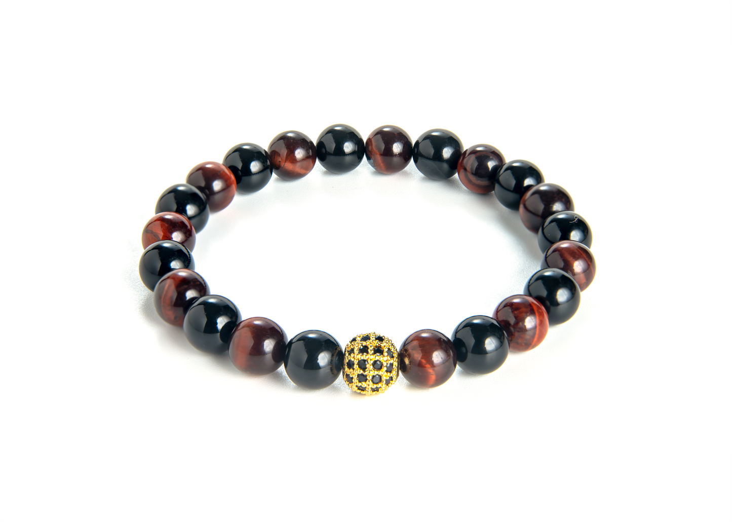 THE PERSEUS | RED TIGER EYE WITH BLACK AGATE